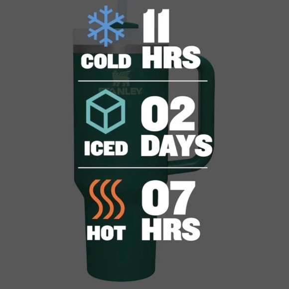 Stanley The Quencher 40 oz H2.0 FlowState Tumbler Alpine Green Hot/Cold w/ Straw - Picture 5 of 13